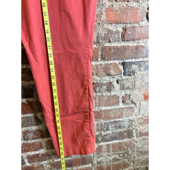 JULES & LEOPOLD • Coral Pink High Waisted Skinny Straight Leg Crop Dress Slacks - Picture 8 of 9